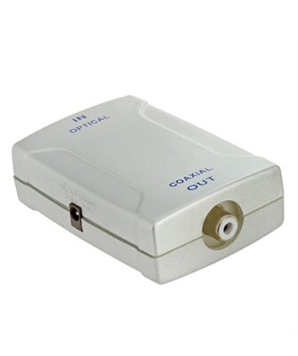 Toslink Optical SPDIF to RCA Coax/Coaxial Digital Audio Single Converter Adapter