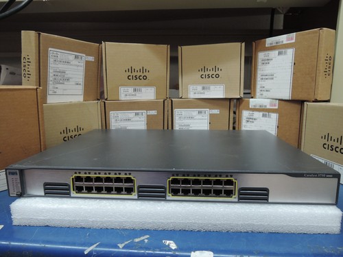 Cisco WS-C3750G-24T-S 24 port GIG port switch. 90 Day's warranty. Real time - Picture 2 of 4