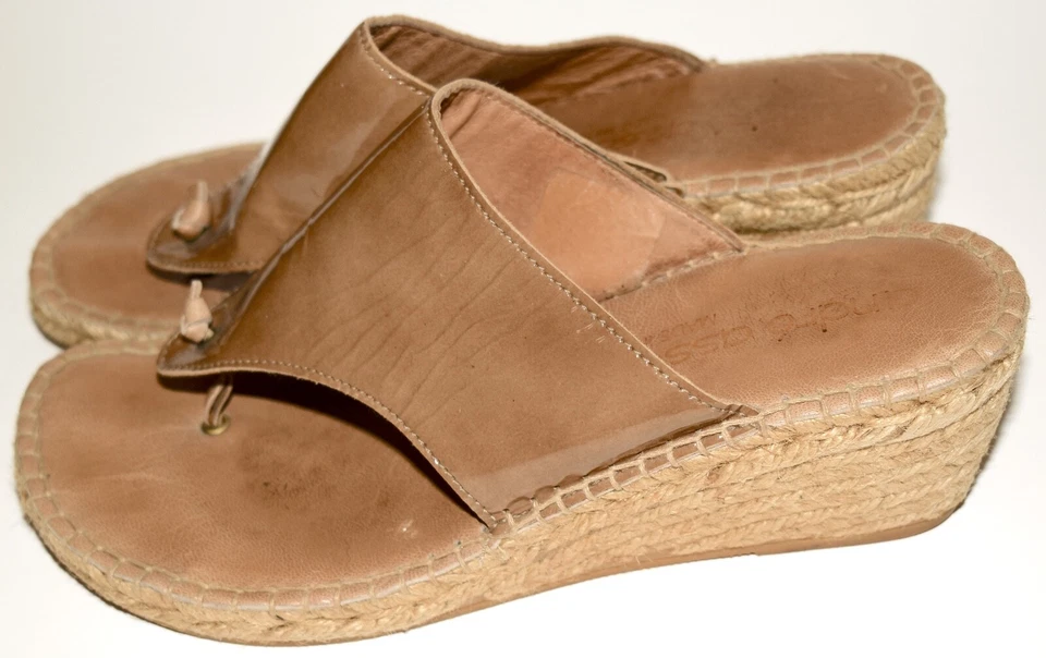 Andre Assous España Alpargatas Charol Talla 39 Tostado Tanga Sandalia Envío y devolución gratuitos Foto 2 de 4