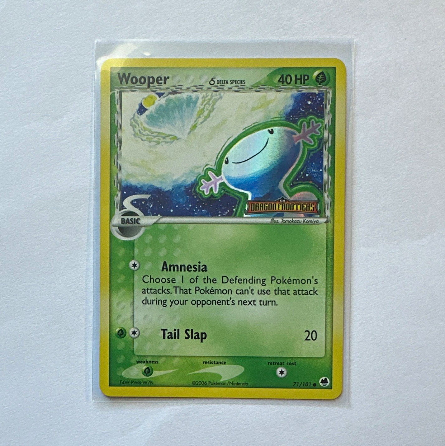 Wooper Delta Species 71/101 EX Dragon Frontiers Reverse Holo Common English 2006
