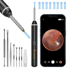 Ear Wax Removal, Wireless Otoscope Earwax Removal Tool, WiFi Ear Endoscope LED