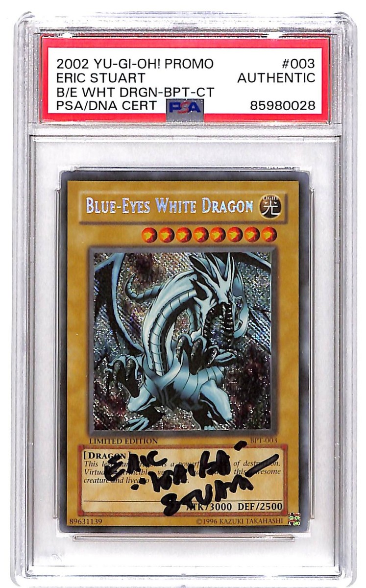 PSA Eric Stuart Blue-Eyes White Dragon BPT-003 2002 Collectors Tin