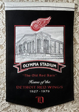 Detroit Red Wings NHL Olympia Stadium Old Red Barn Pennant Wool Wall Hanger