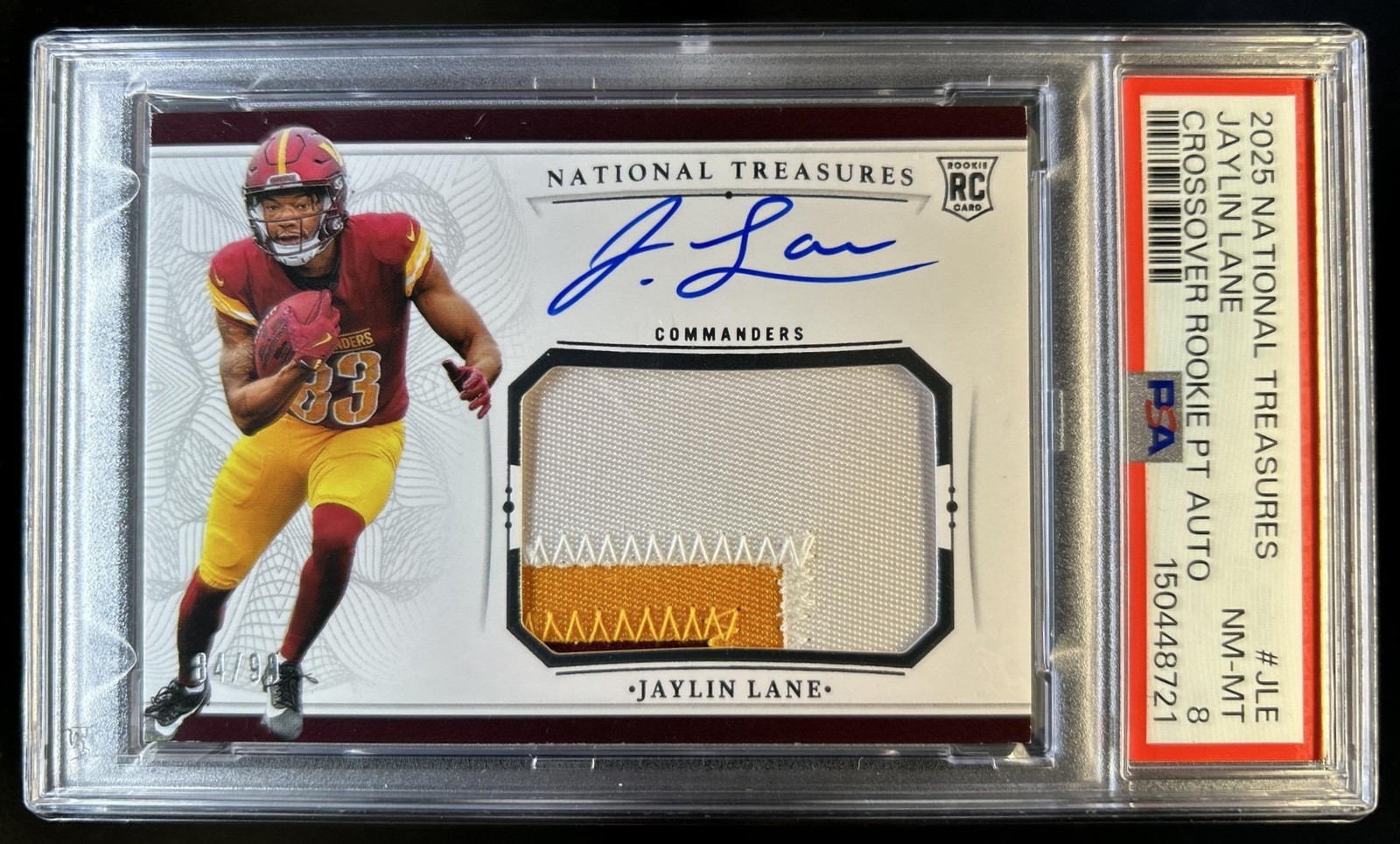 Jaylin Lane Panini National Treasures Crossover Rookie Patch Autographs #JLE Base