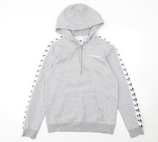 adidas Men's Grey 1/2 Zip Hoodie Small Sports Fleece