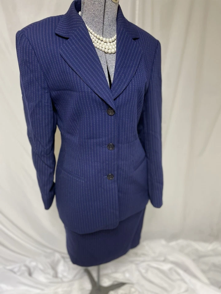 Traje Falda Escada Margaretha Ley Talla 42 Se Ajusta Como 10 Conjunto Dos Piezas Bolsillos M Foto 4 de 4