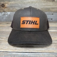 STIHL WAXED RICHARDSON 112WF LEATHER PATCH TRUCKER HAT