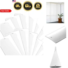 White Vertical Blinds Slats Replacement Pack for Sliding Doors Windows Home