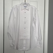 New NWOT White Collared Traditional Tuxedo Shirt 16/36