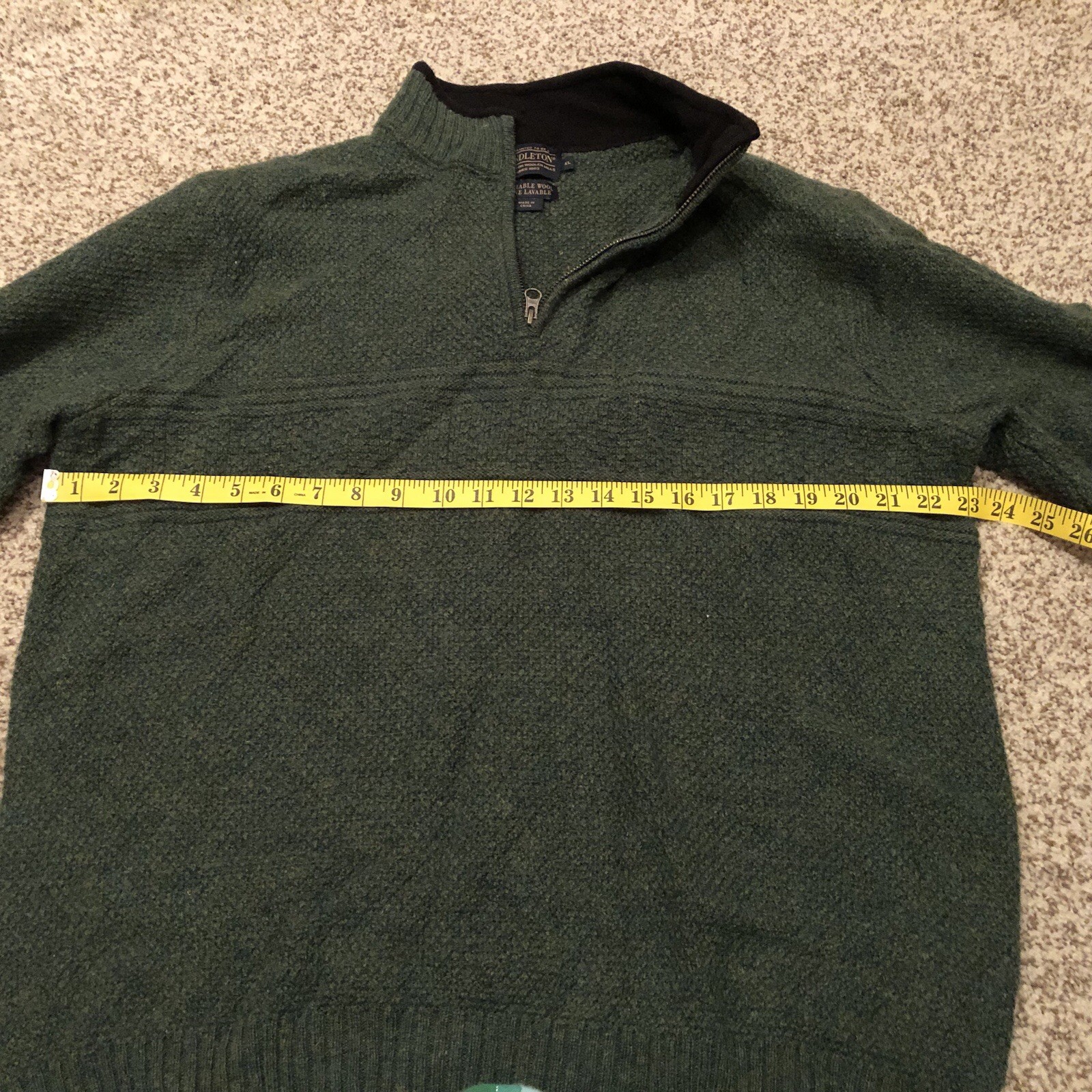 Pendleton Washable Wool 1/4 Zip Pull Over Sweater… - image 8