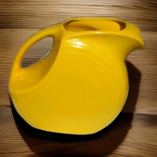 Fiesta LARGE DISC PITCHER -  7 1/2" tall x 8 1/2"  - Retired Color DAFFODIL  EUC