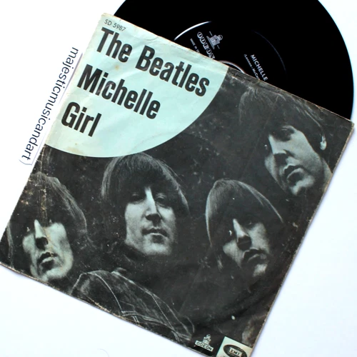 RARE RUBBER SOUL COVER 1966 ORIGINAL THE BEATLES MICHELLE 7" VINYL 45 GIRL