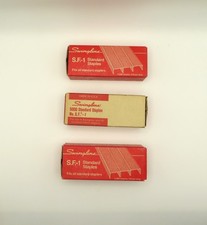 3 Vintage Box of Swingline S.F.-1 Staples - Red Box Made In USA