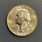 1964 D Washington Quarter – 90% Silver Coin - Brilliant Uncirculated