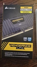 Corsair Vengeance LPX 64GB (2x32GB) DDR4 DRAM 3200MHz CL16