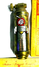 Indian Fire Extinguisher vintage collectible old "Presto" motorcycle memorabilia