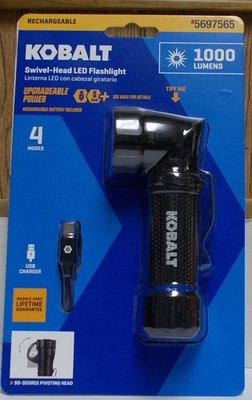 Kobalt 5697565 Swivel Head 1000 Lumens LED 4 Modes Flashlight
