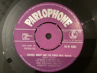 RON GOODWIN & ORCHESTRA  . COLONEL BOGEY AND THE RIVER KWAI MARCH .   1958
