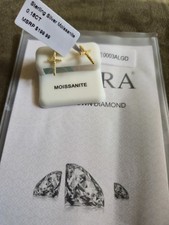 moissanite cross earrings women gold