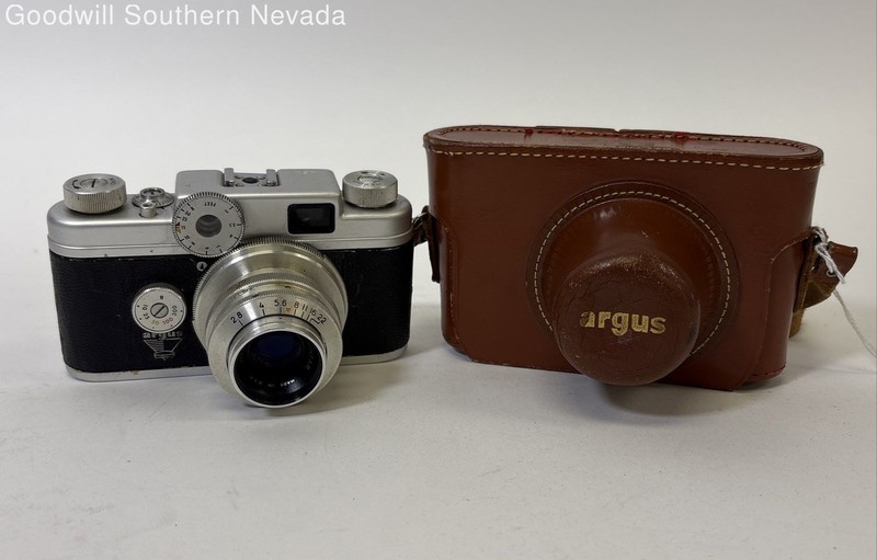Argus C-Four Film Camera With Case (Not Tested)