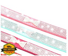 Haoyueer M Suede Cat Dog Collar Leash Set Purple Rhinestone S