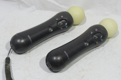 Lot of 2 - OEM Black Sony PlayStation Wireless Move Motion Controller CECH-ZCM1U