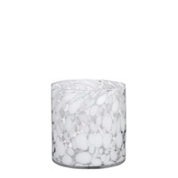 Mica Vase Cammy Zylinder Glas Weiß 14 X 14 Cm Deko-Accessoires