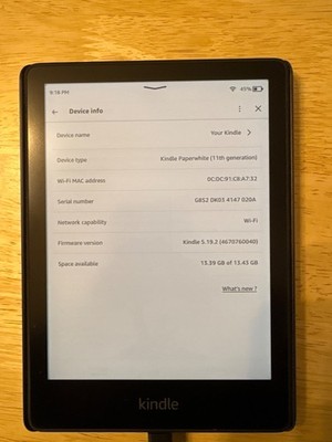 Amazon Kindle Paperwhite 13GB, Wi-Fi, 6.8'' eBook Reader - Denim