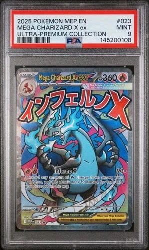 Mega Charizard X EX *PSA 9* Full Art *Phantasmal Flames UPC Promo* #23 * Pokemon