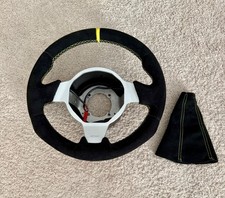 2005 2011 Lotus Elise Exige Steering Wheel Momo Alcantara Yellow Stiching Boot