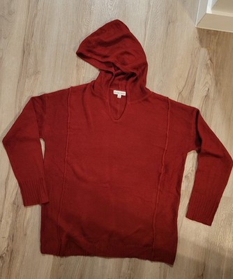 Divine Heart Red Knit Hoodie Sweater Women's XL oversized cozy core