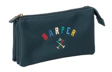 Safta HARPER  NEYER   Triple Pencil Case, Children's Pencil Case, Ideal for Sch