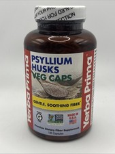 1 Bottle Yerba Prima Psyllium Husks Veg Caps 180 Capsules 6/2027