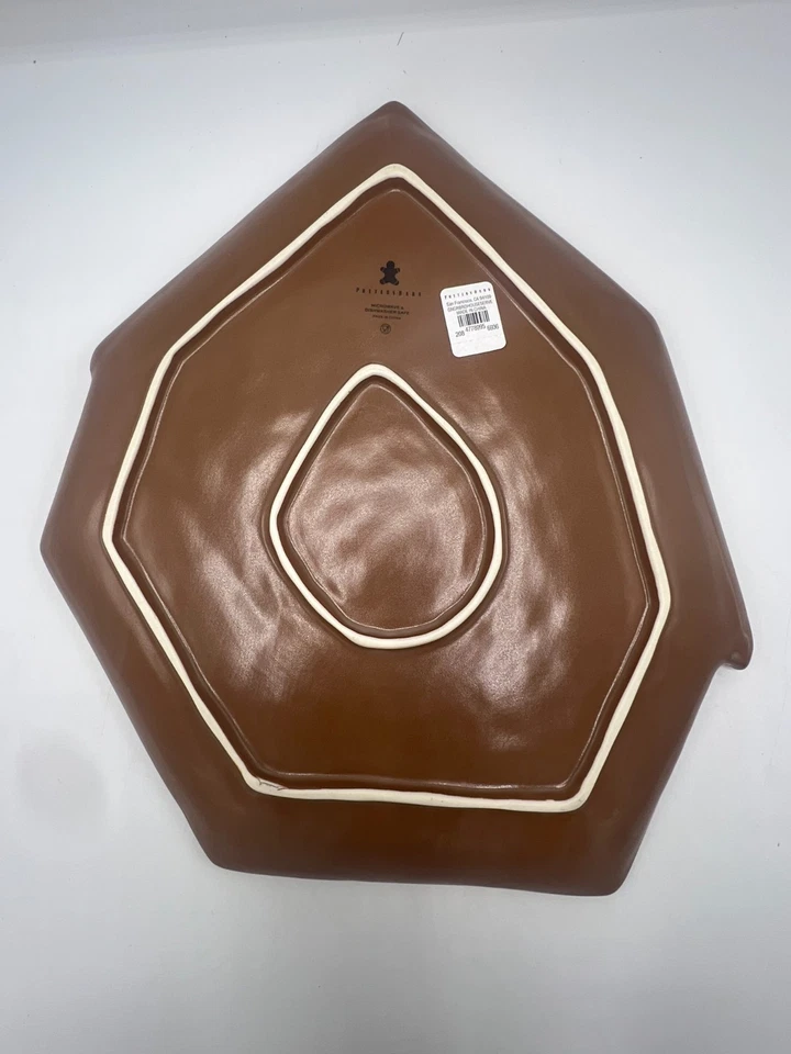 NOVO prato de servir de grés em forma de casa de gengibre Pottery Barn - Imagem 2 de 4