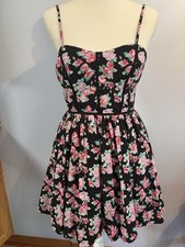 Forever 21 Dress Spaghetti Straps Zip Up Back/elastic Pad Bra Lined EUC. Sz S/P