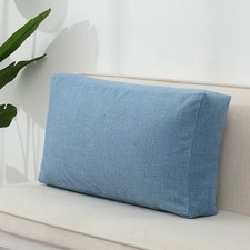 Sofa Back Cushion Cover Linen Breathable Fabric Pillow Case Rectangular New