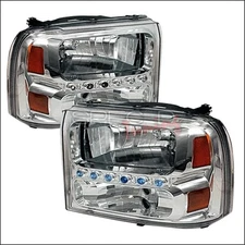 Spec-D Tuning 2LH-F25099-KS Crystal Housing Headlights for 99 to 04 Ford F250...