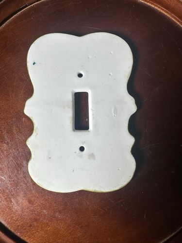 Vintage Light Switch Plate Cover Adorable Mouse Hanging on White Porcelain - Picture 4 of 4