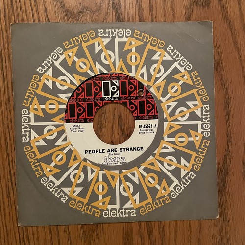 THE DOORS - PEOPLE ARE STRANGE / UNHAPPY GIRL, ELECTRA, 45 RPM, 1967, NM ! - Picture 7 of 8