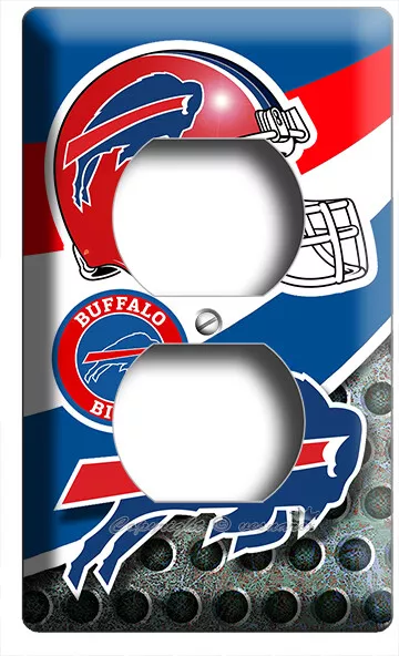 BUFFALO BILLS FOOTBALL TEAM LOGO OUTLET WALL PLATE MAN CAVE ROOM