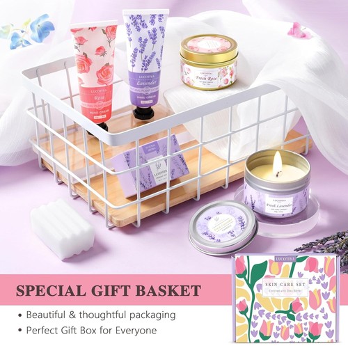 Valentines Day Gifts for Her,Love Girlfriend, Wife, Mom-Lavender Spa Basket Set* - Picture 11 of 24