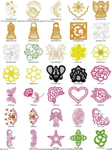 338 LACE AND CUTWORK Embroidery Machine Designs Patterns USB - Picture 4 of 10