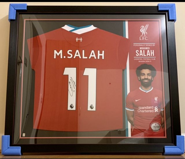 liverpool jersey framed
