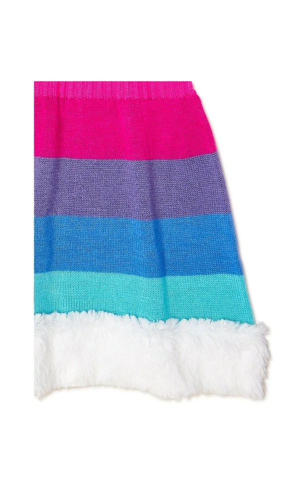 Vestido Suéter de Vacaciones Trolls Película Niñas Rosa Arco Iris Tejido Amapola Talla Lg 10-12. Foto 3 de 3