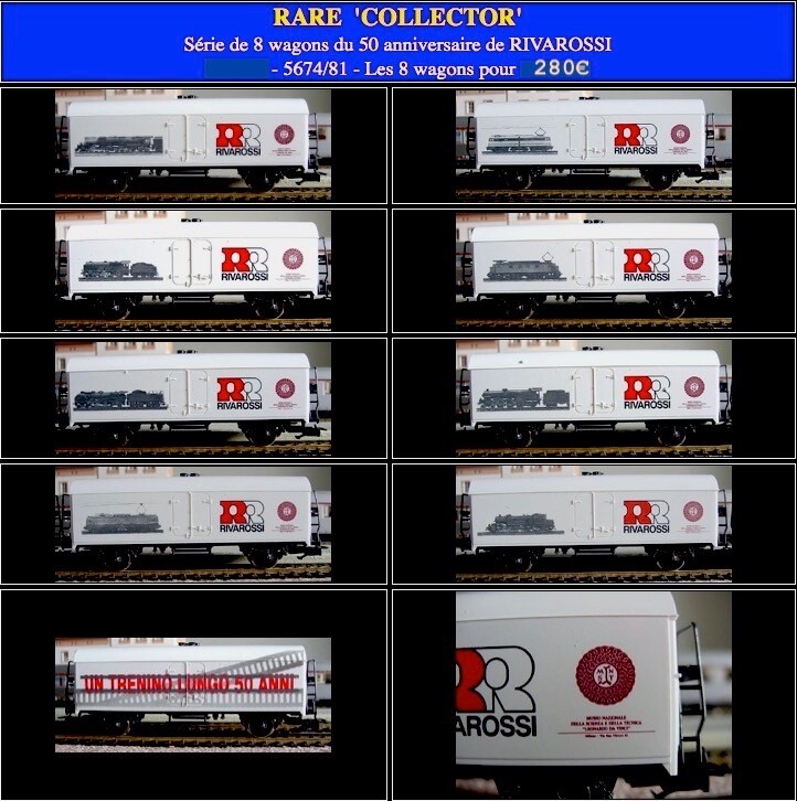 Wagons réfrigérants Rivarossi HO d'une collection rare à l'état neuf