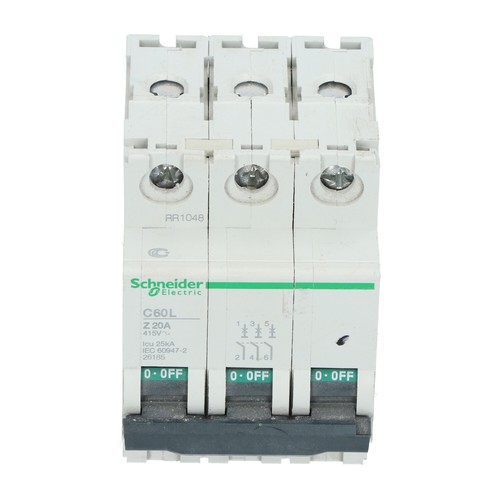 Schneider Electric 26185 Circuit Breaker 3P, 20A Used UMP - Picture 4 of 5