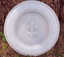 Fleur birdbath mold concrete casting bird bath poly plastic cast 100's 19" x 3"