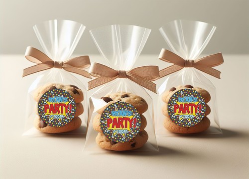 PERSONALISED Birthday Party Bags Favour Sticker Labels | Starry | 3 Sizes - Picture 3 of 6