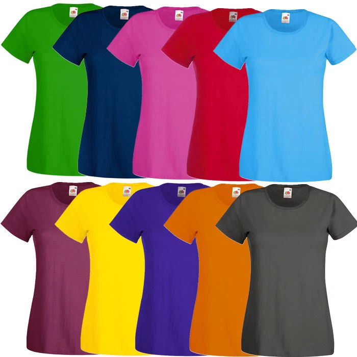 Fruit of the Loom Damen T-Shirt T Shirts S M L XL XXL