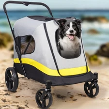 Ultra Large Dog Travel Stroller One-click Foldable Dog Pet Jogger Wagon Stroller